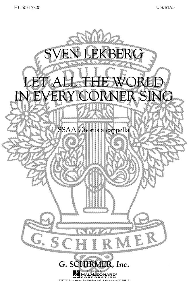 Let All The World In Every Corner Sing
