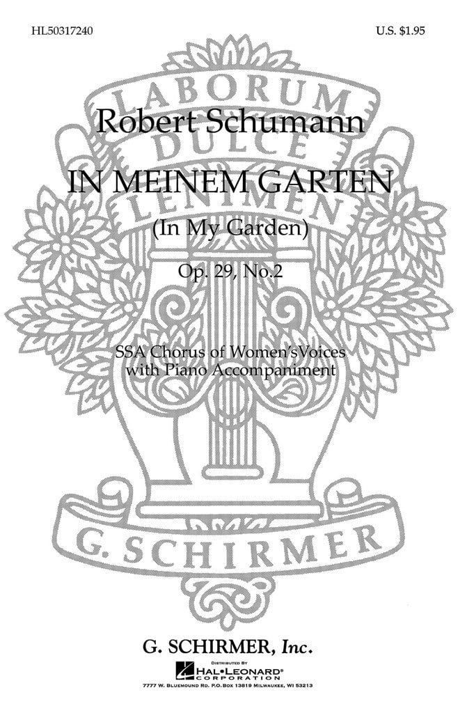 In Meinem Garten Op. 29 No.2 With Piano