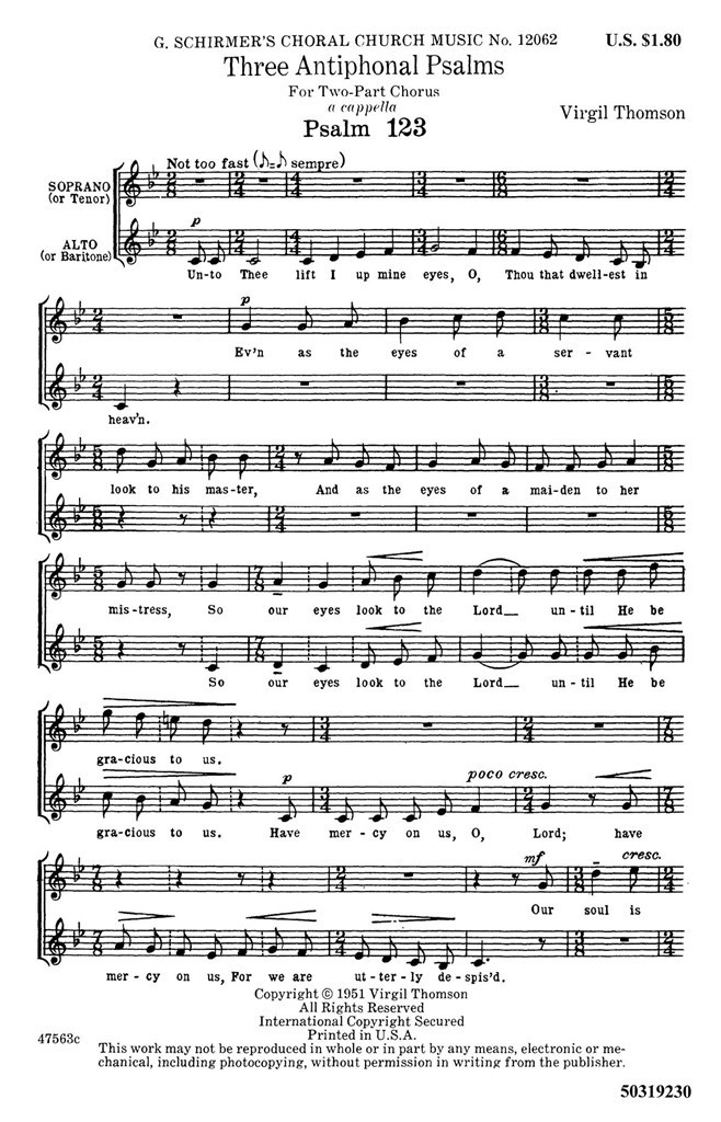 3 Antiphonal Psalms Chorus