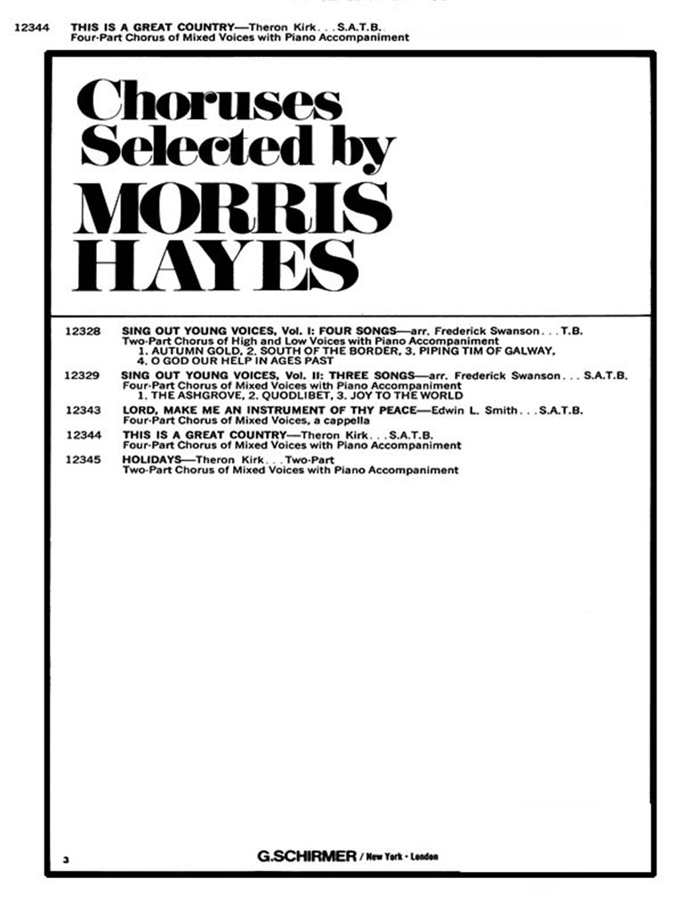 This Is A Great Country - SATB