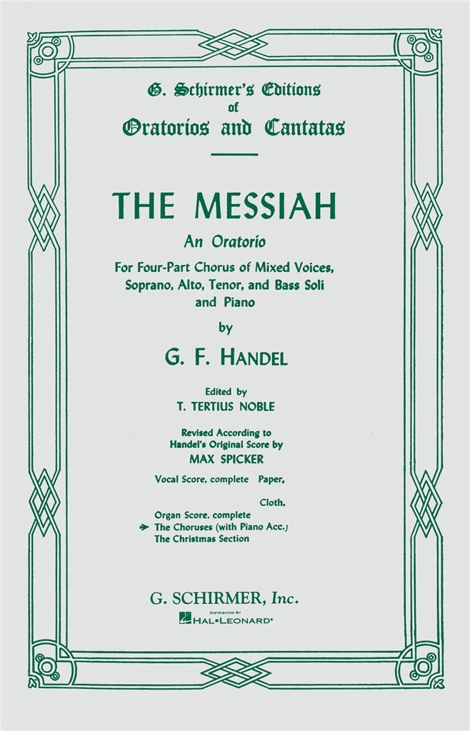 Messiah (Oratorio, 1741) - Choral Part SATB
