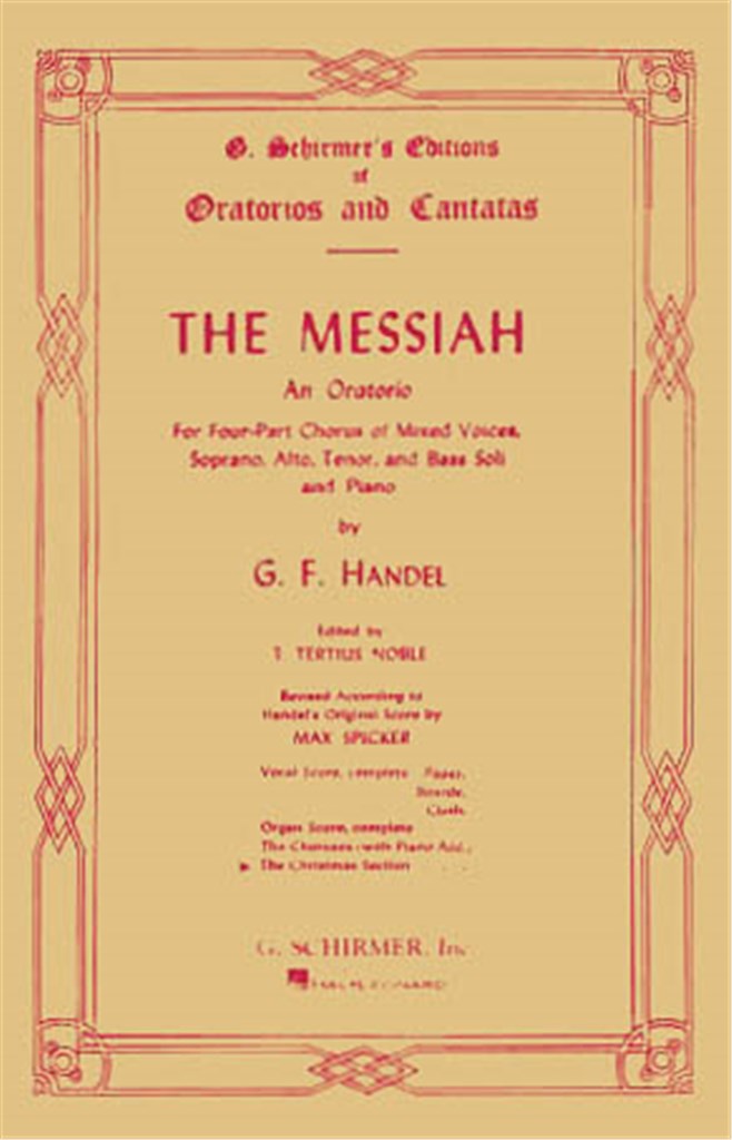 Messiah (Oratorio, 1741) - SATB Xmas Section