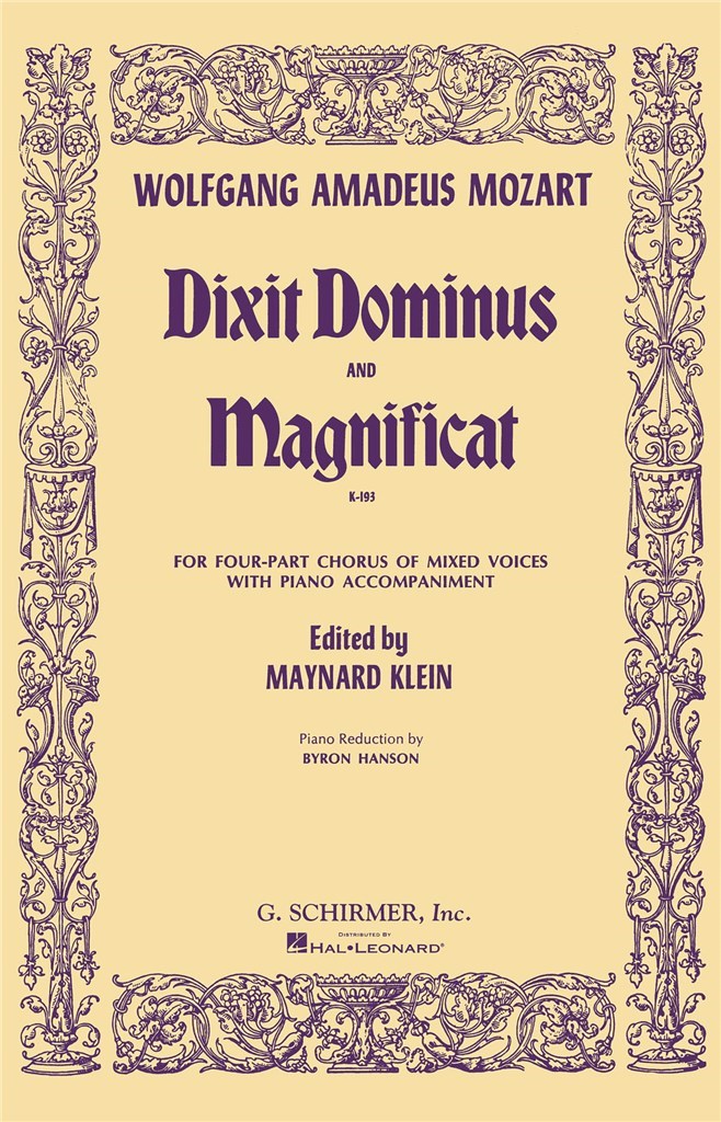Dixit Dominus and Magnificat, K.193