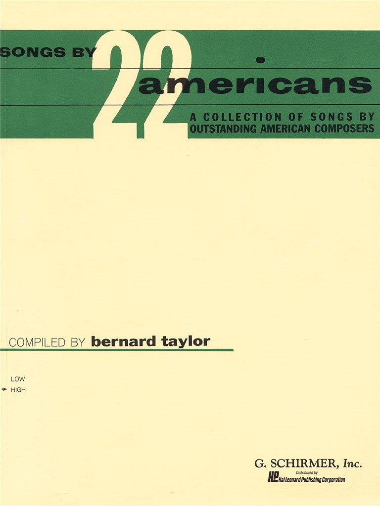 Songs by 22 Americans - high Voice