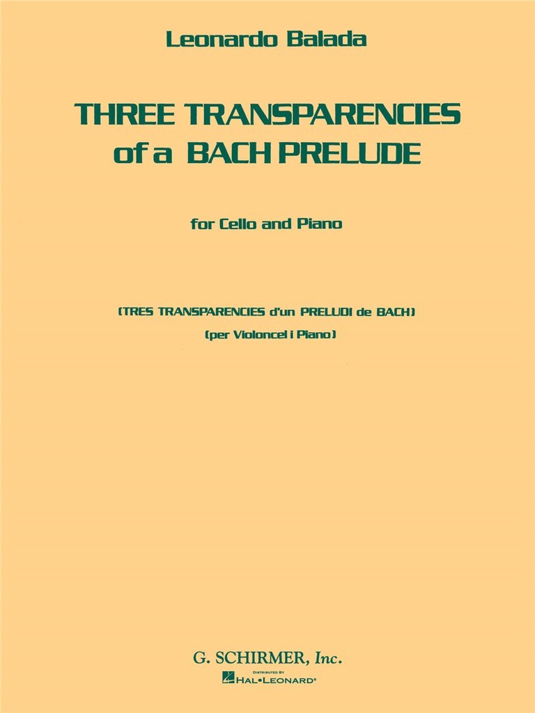 3 Transparencies of a Bach Prelude