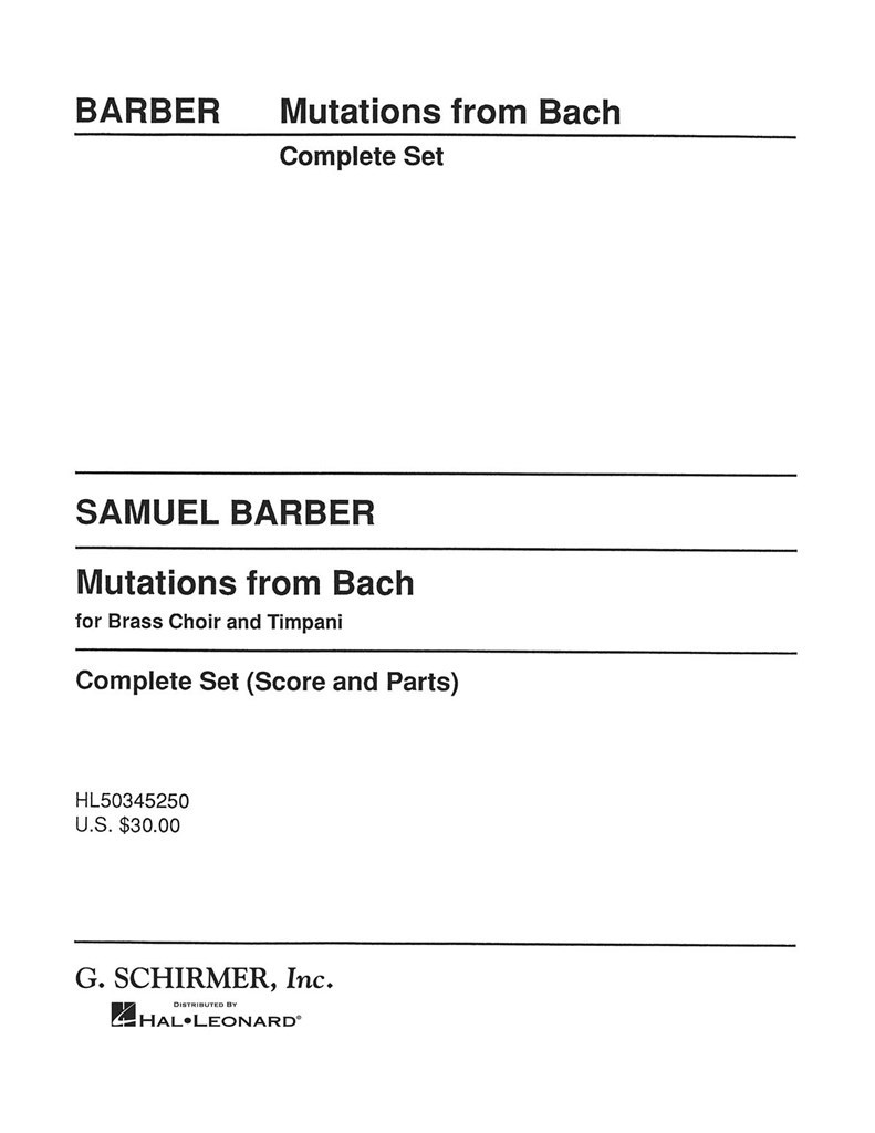 Mutations from Bach