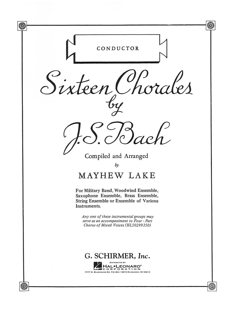Sixteen Chorales - Condensed Score