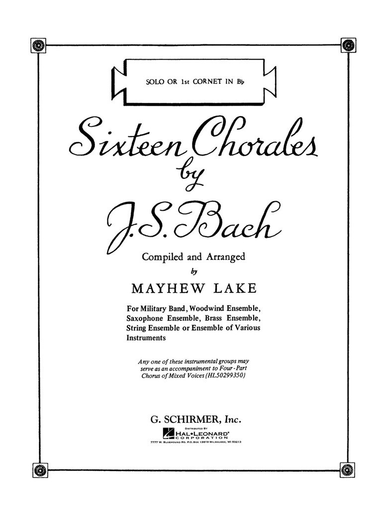 Sixteen Chorales - Bb Cornet/Trumpet I (Solo)