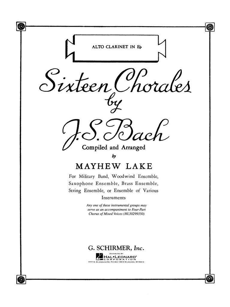 Sixteen Chorales - Eb Alto Clarinet