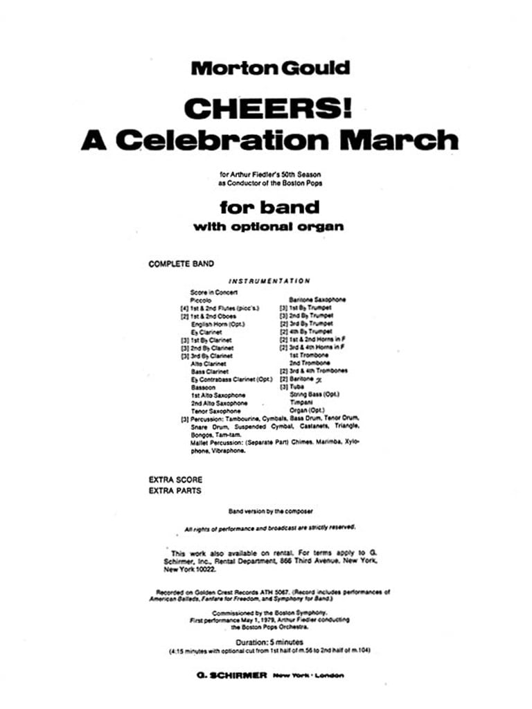 Cheers! A Celebration March