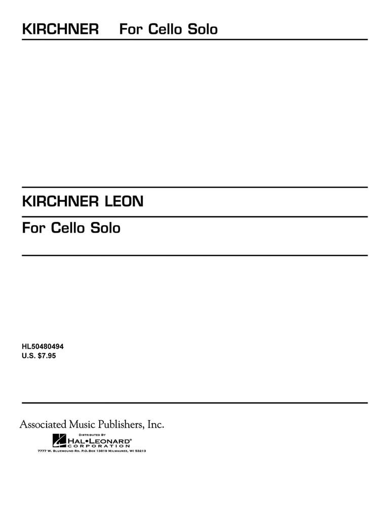 For Cello Solo (1986)