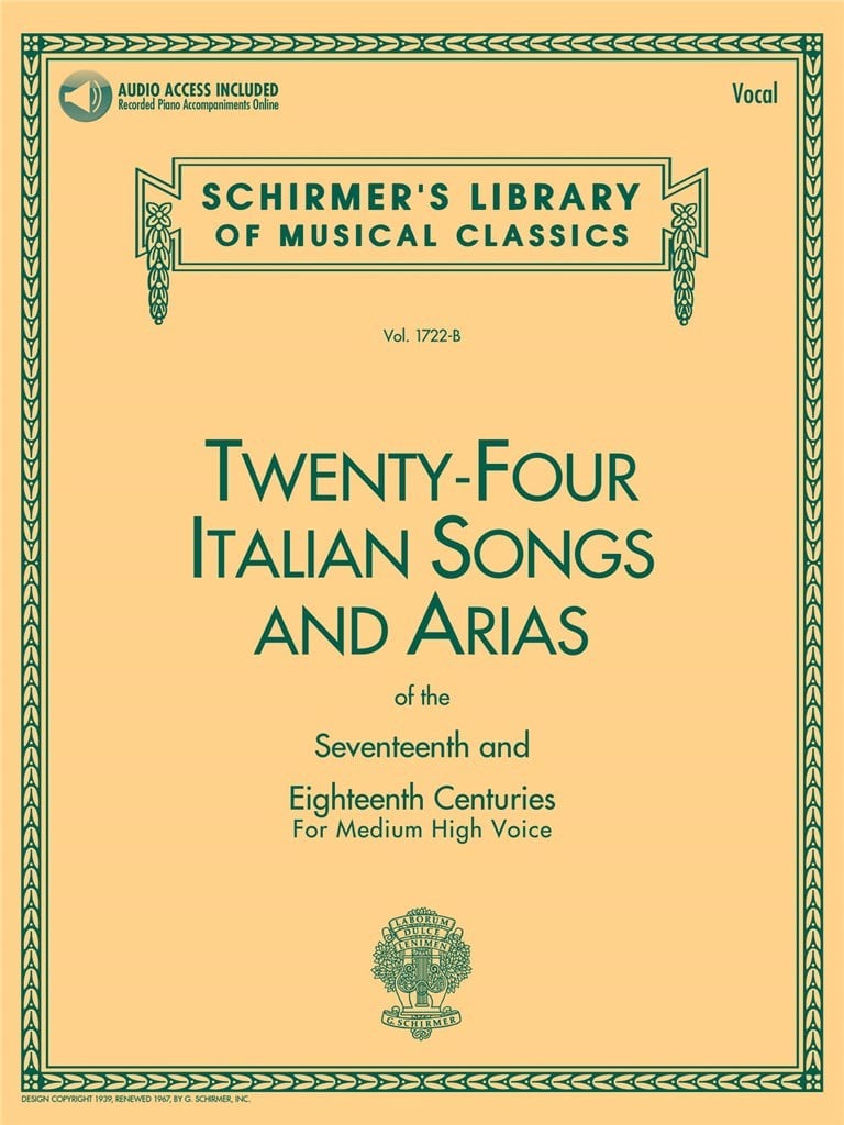 24 Italian Songs & Arias - Medium High Voice