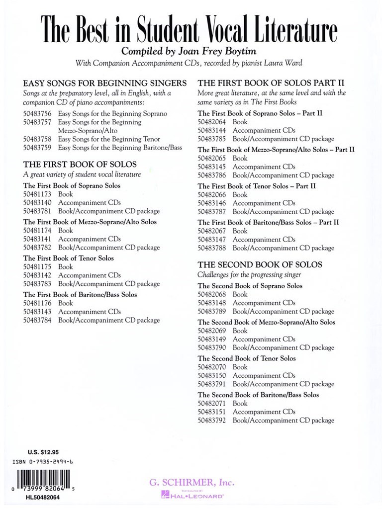 The First Book of Soprano Solos - Part II