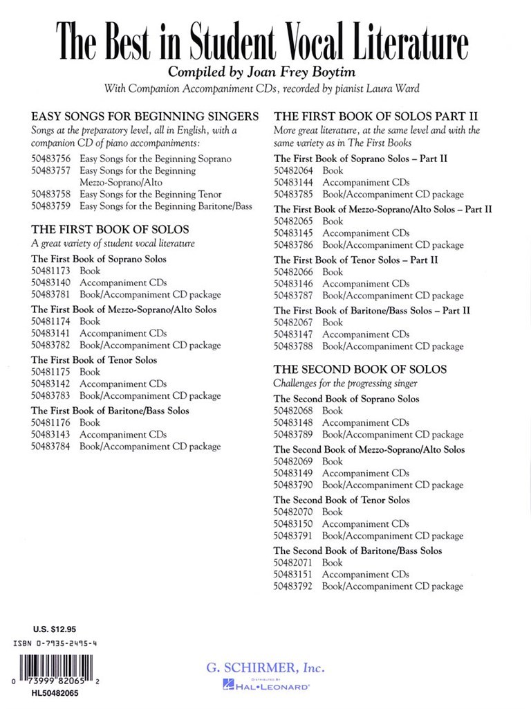 The First Book of Mezzo-Soprano/Alto Solos Part II