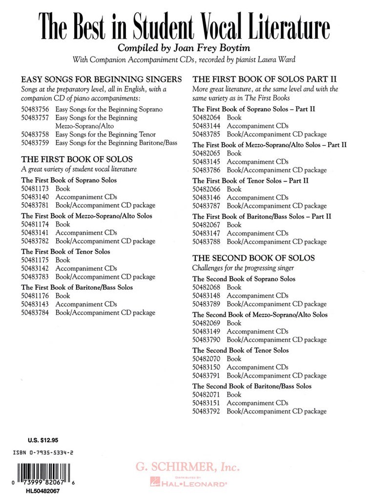 The First Book of Baritone/Bass Solos - Part II