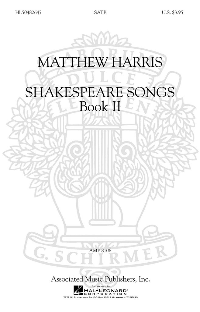 Shakespeare Songs, Book 2 SATB A Cappella