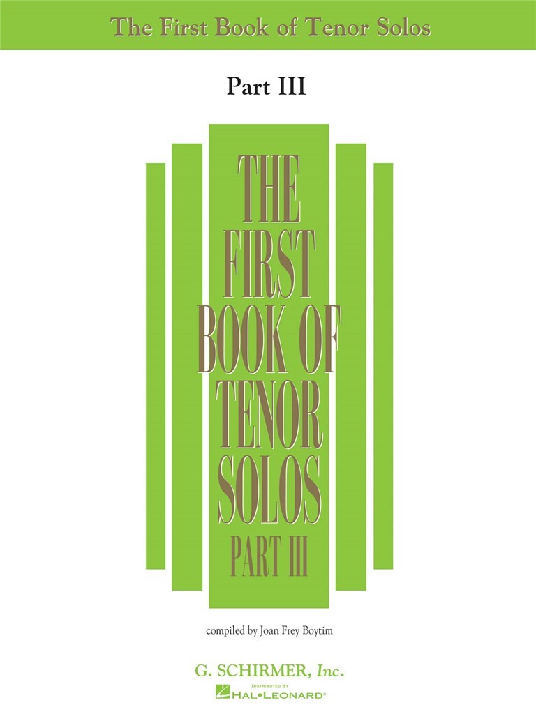 First Book of Tenor Solos - Part III