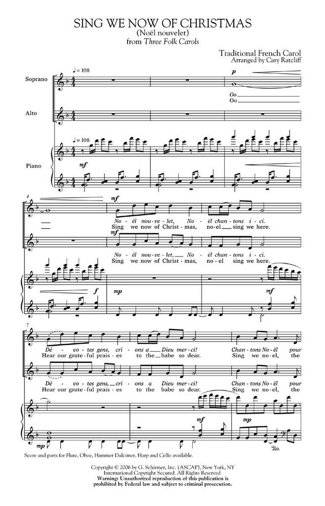 Sing We Now of Christmas (Noël Nouvelet)