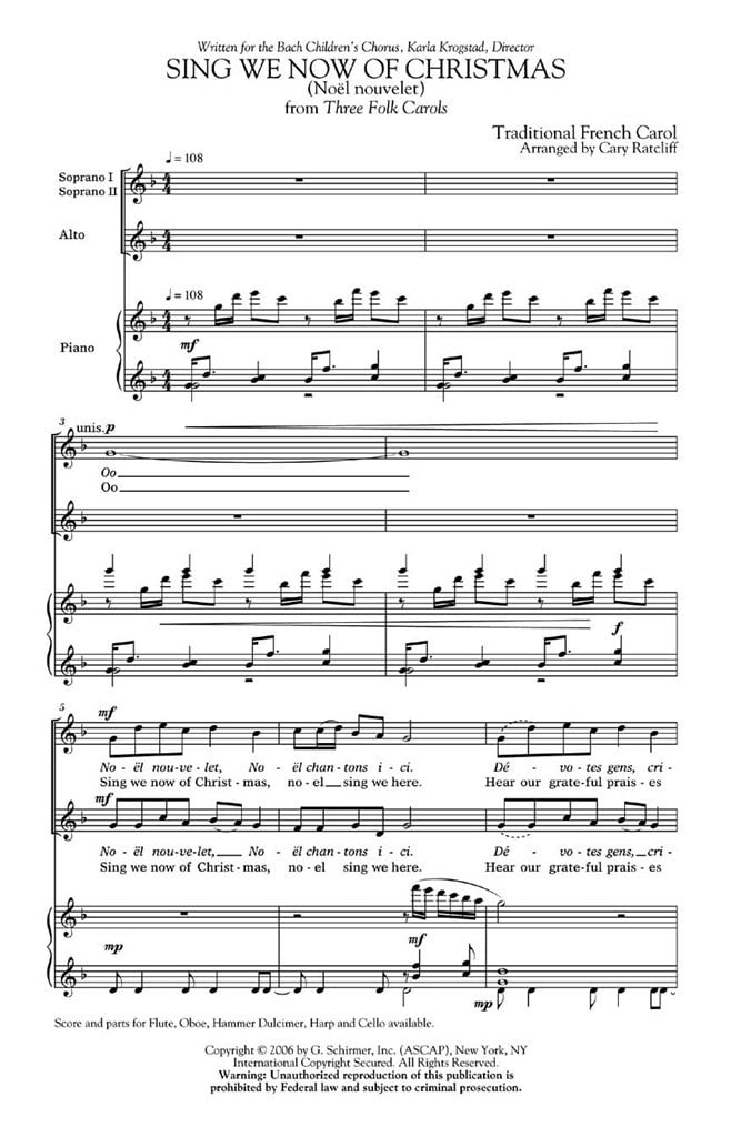 Sing We Now of Christmas (Noël Nouvelet)