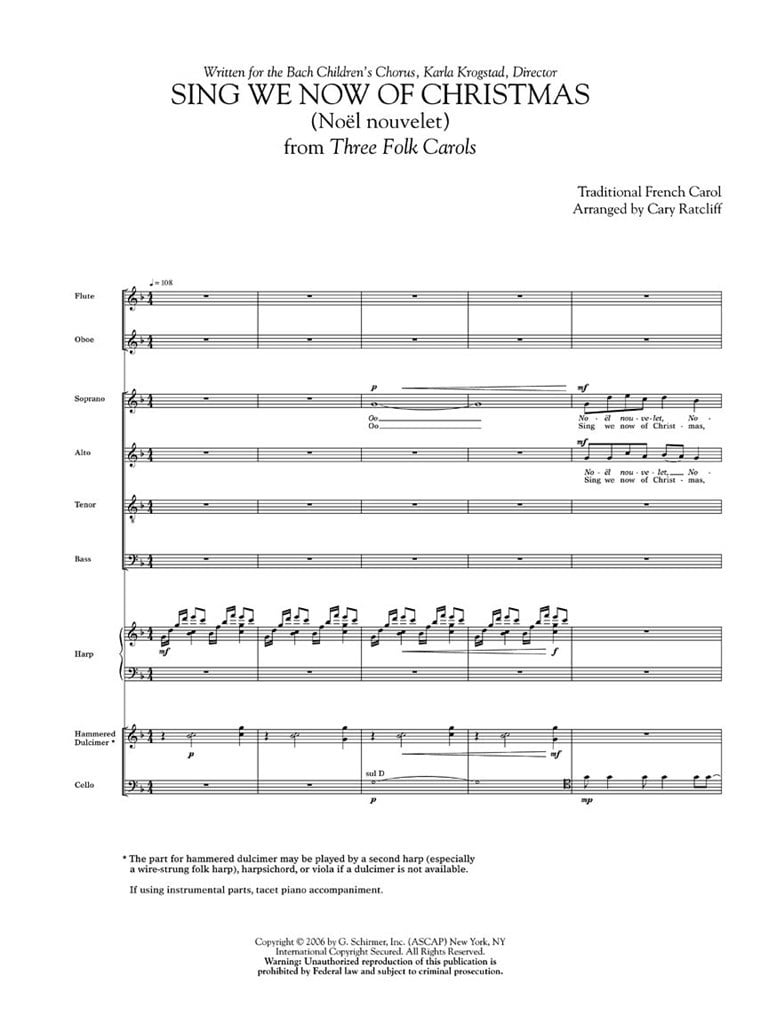 Sing We Now of Christmas (Noël Nouvelet)
