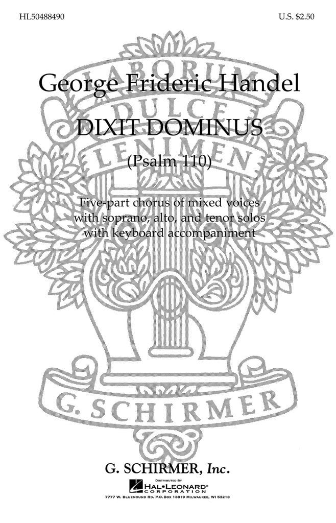 Dixit Dominus 1st Move SATB/ Pno(Org) Psalm 110