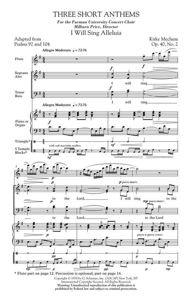 Three Short Anthems