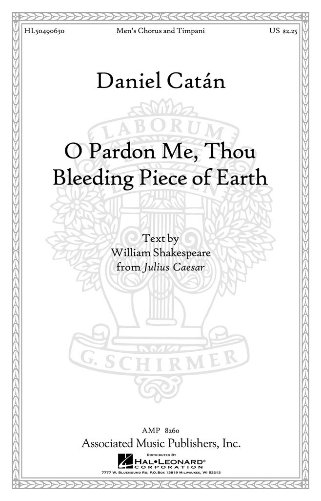 O Pardon Me, Thou Bleeding Piece Of Earth