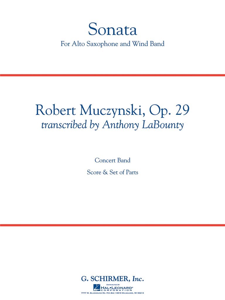 Sonata for Alto Saxophone, Op. 29