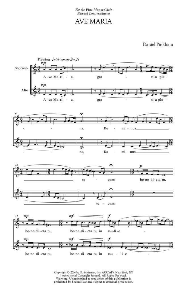 Two Classics for Treble Voices