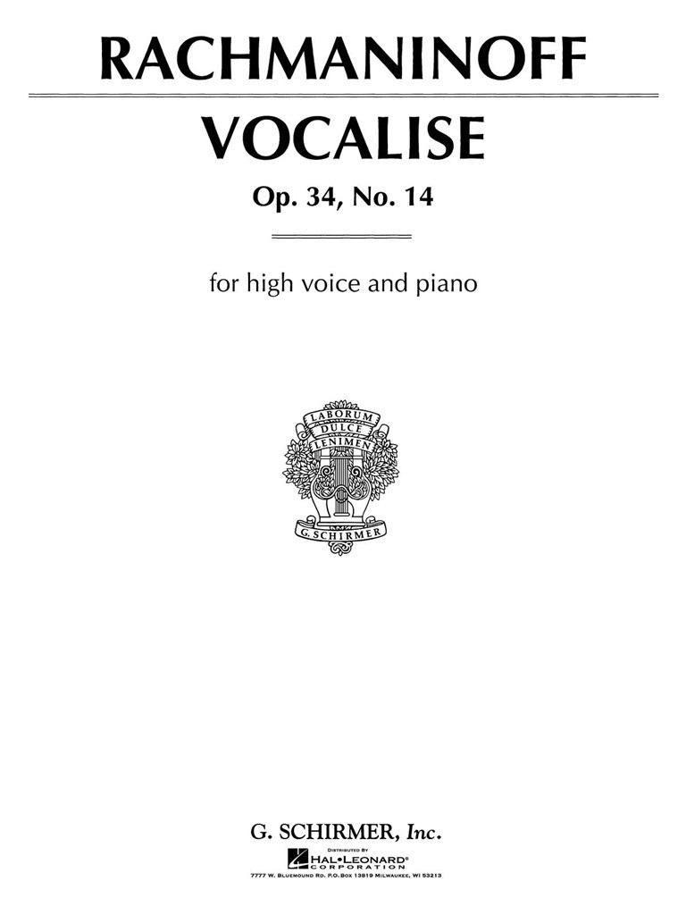 Vocalise Op. 34, No. 14