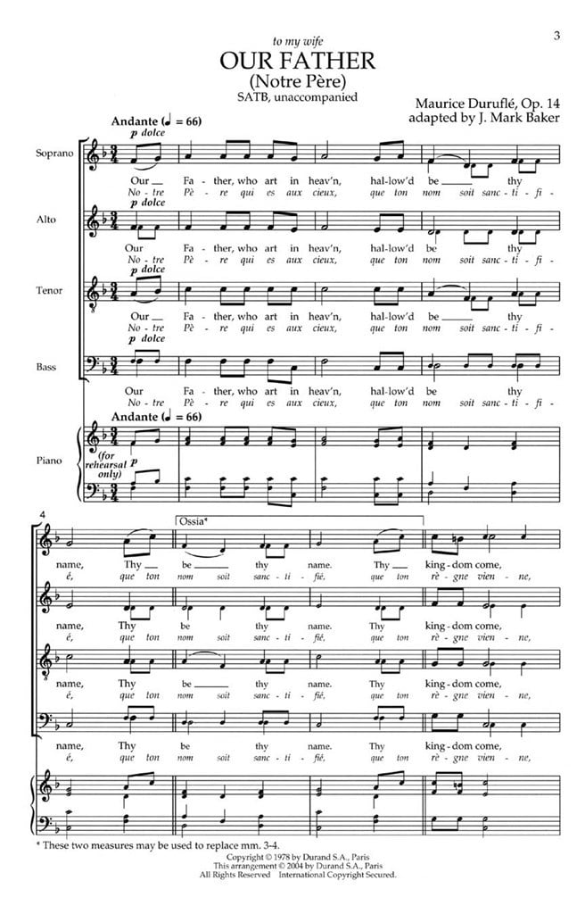 Our Father SATB
