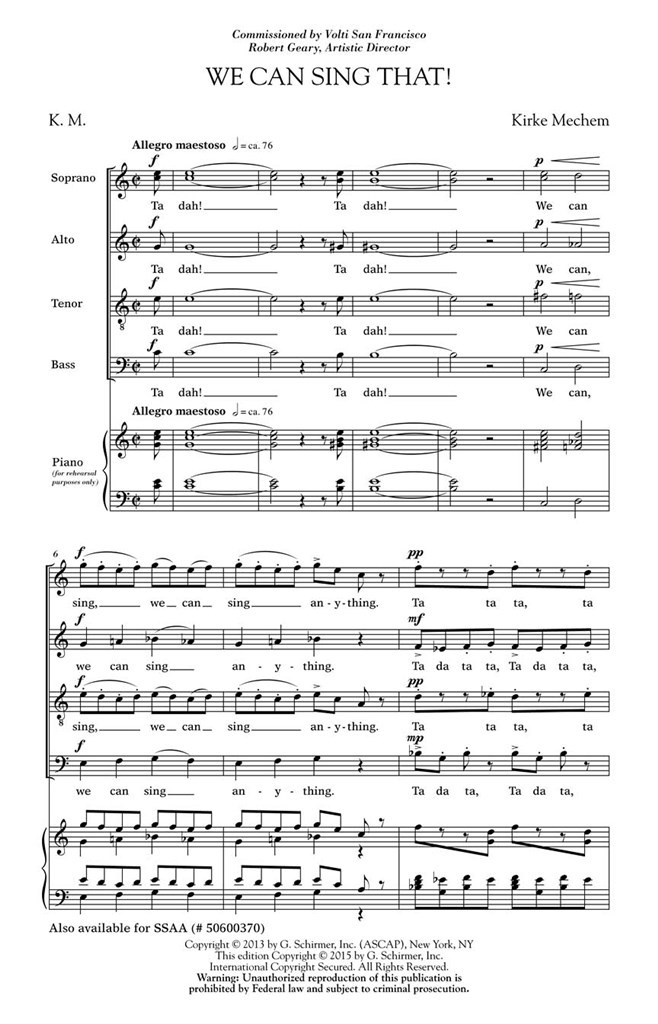 We Can Sing That!