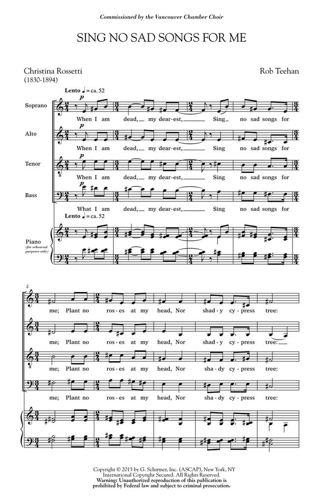Sing No Sad Songs for Me