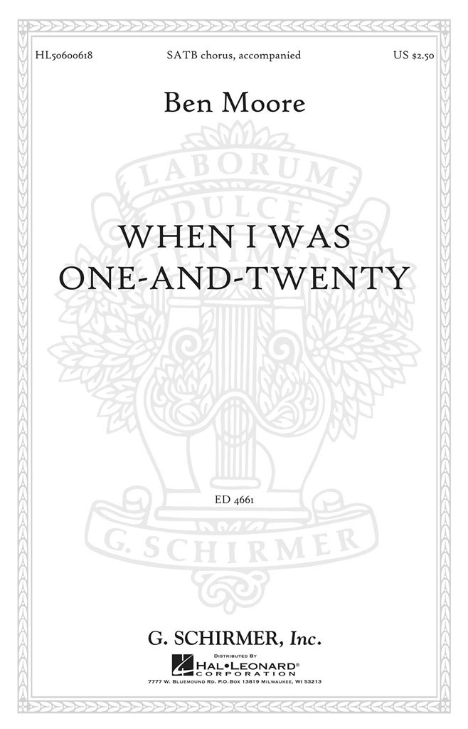 When I was one-and-twenty