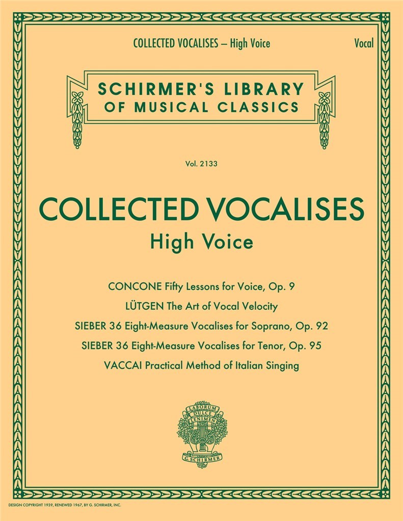 Collected Vocalises: High Voice