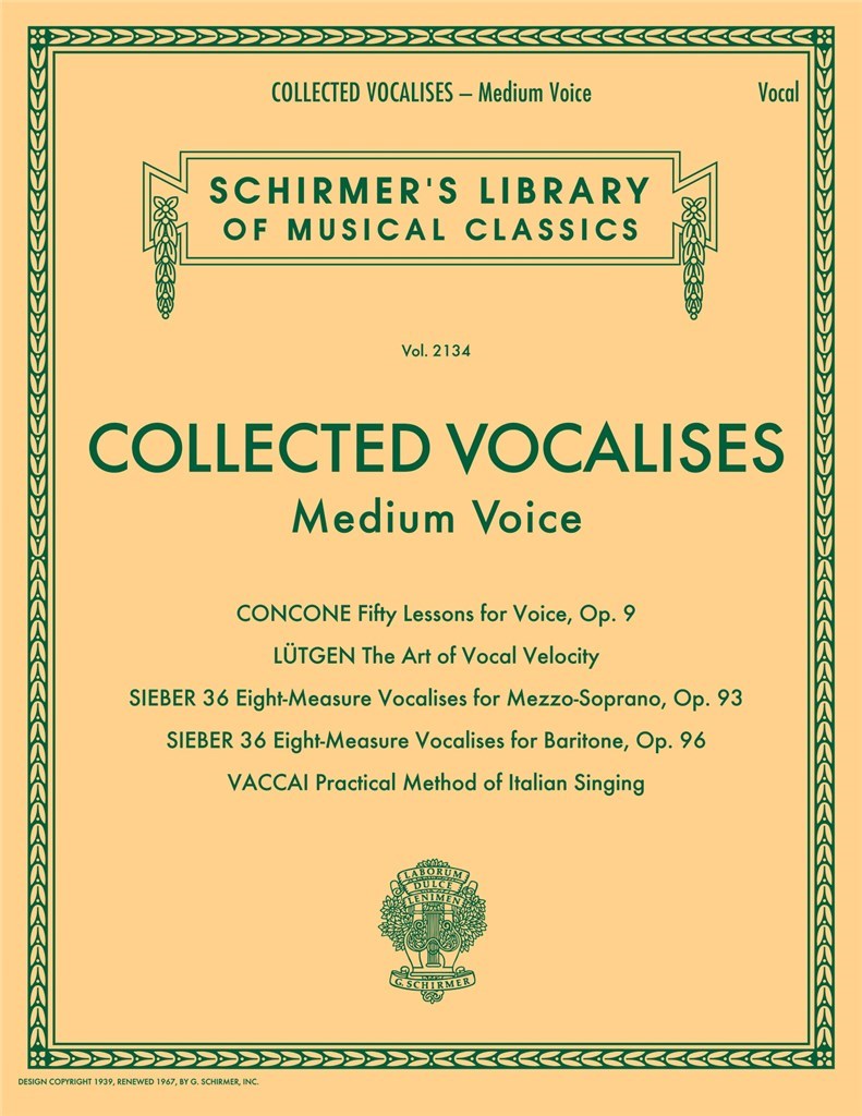 Collected Vocalises: Medium Voice