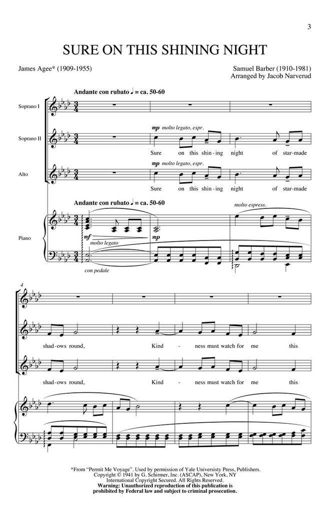 Sure on This Shining Night