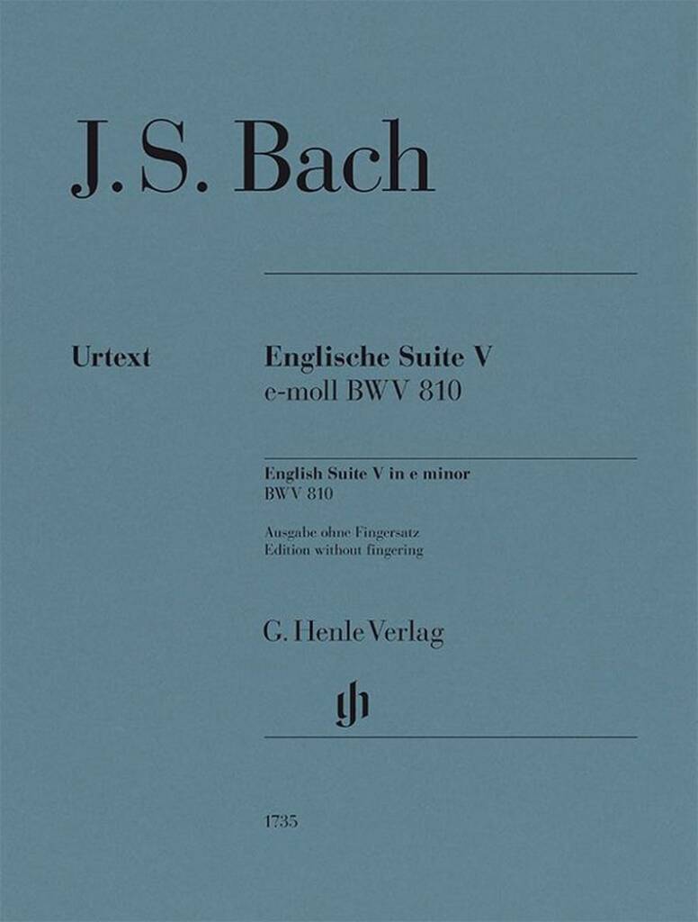 Englische Suiten BWV 806-811 - Without Fingering