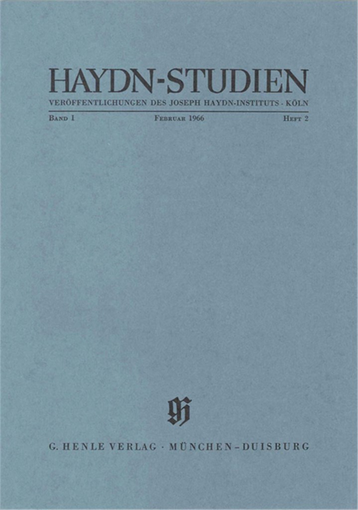 Haydn-Studien Bd. 1 Heft 2