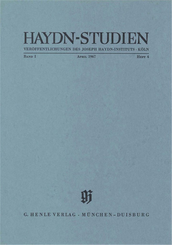 Haydn-Studien Bd. 1 Heft 4