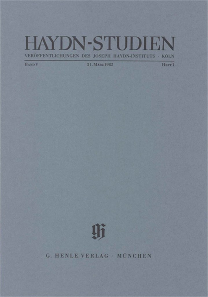 Haydn-Studien Bd. 5 Heft 1