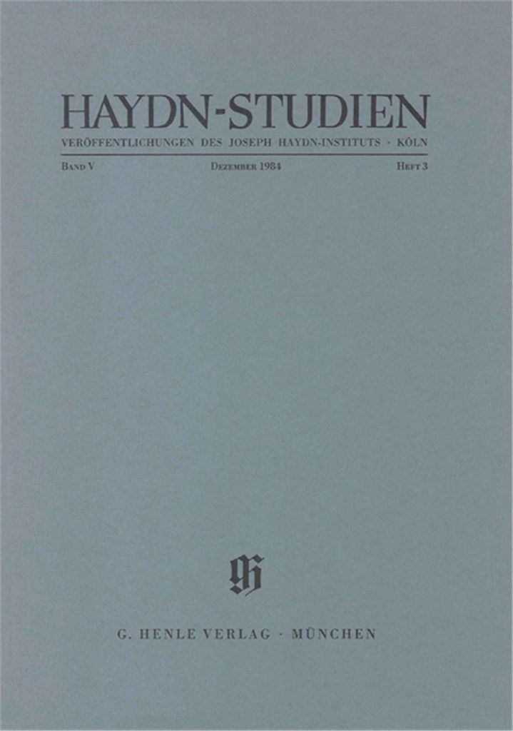 Haydn-Studien Bd. 5 Heft 3