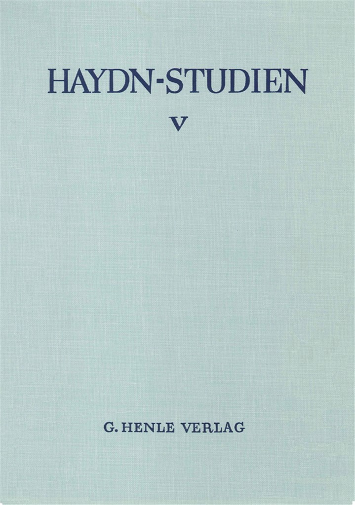 Haydn-Studien Einb.-Decke 5