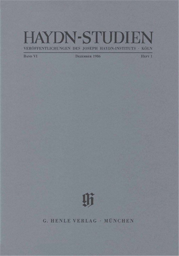 Haydn-Studien Bd. 6 Heft 1