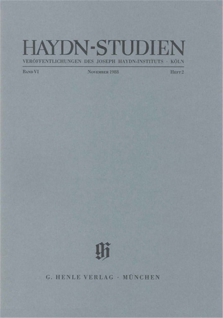 Haydn-Studien Bd. 6 Heft 2