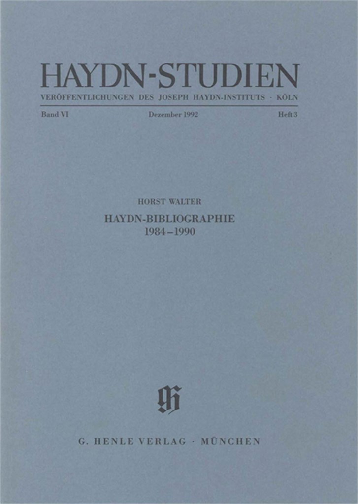 Haydn-Studien Bd. 6 Heft 3