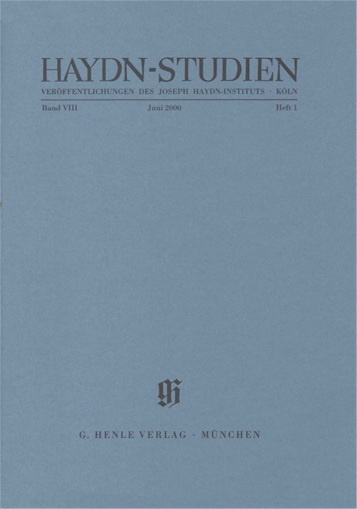 Haydn-Studien Bd. 8 Heft 1