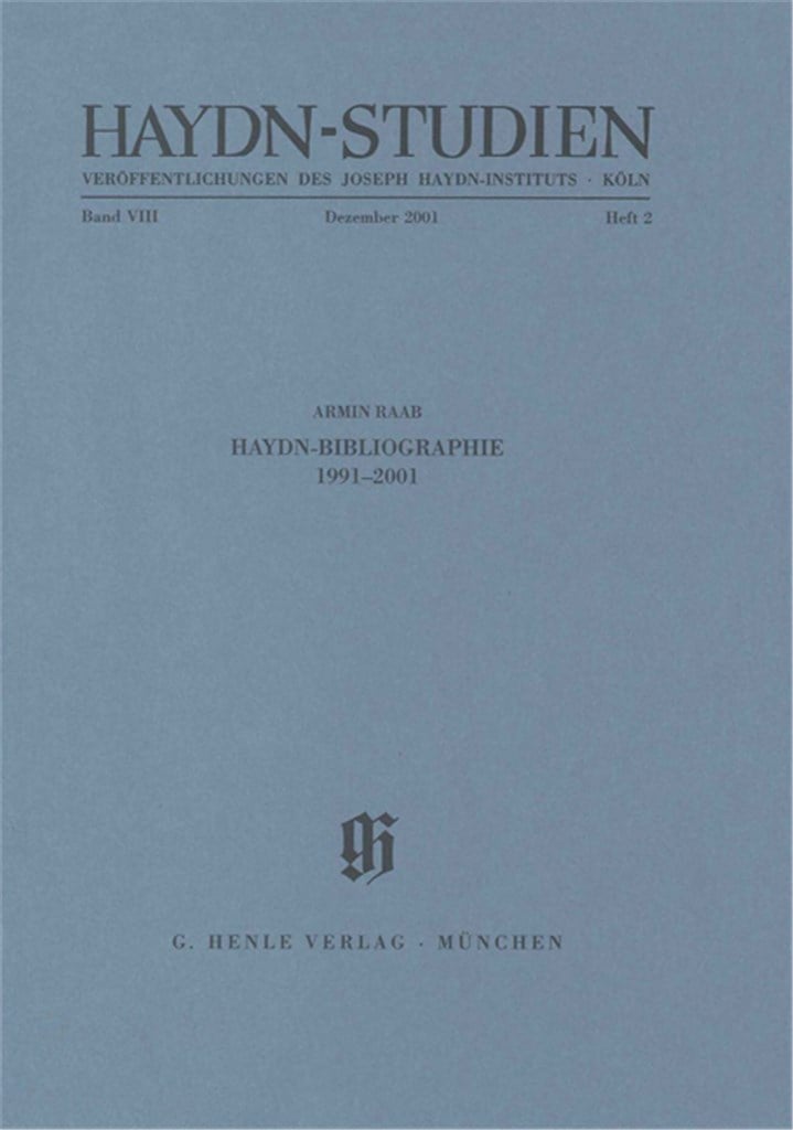 Haydn-Studien Band 8 Heft 2