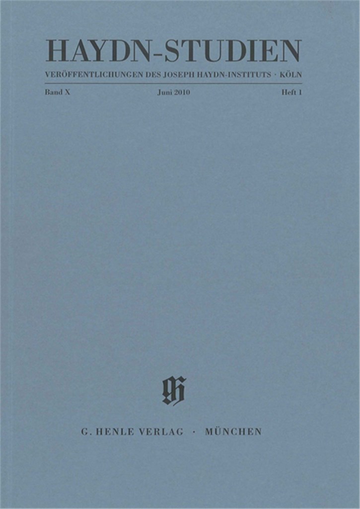 Haydn Studien Band 10 Heft 1