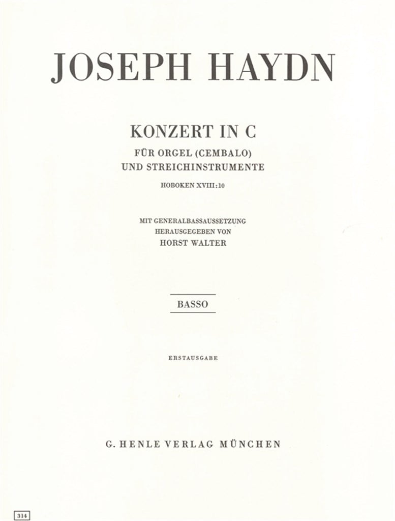 Konzert C-Dur HOB XVIII:10 (Orgel) Basso